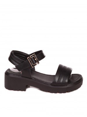 Ежедневни дамски сандали от естествена кожа 4AF-23138 black