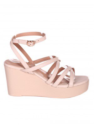 Ежедневни дамски сандали на платформа в бежово 4H-23101 beige