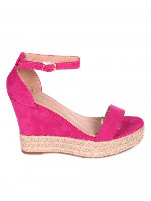 Елегантни дамски сандали на платформа в цвят фуксия 4U-23264 fuchsia