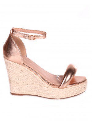 Елегантни дамски сандали на платформа 4U-23265 rose gold