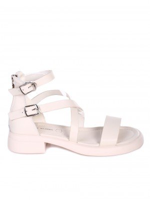 Ежедневни дамски сандали от естествена кожа 4AF-23202 off white
