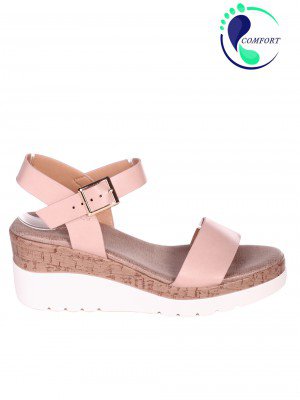 Ежедневни дамски сандали на платформа в розово 4H-23124 pink
