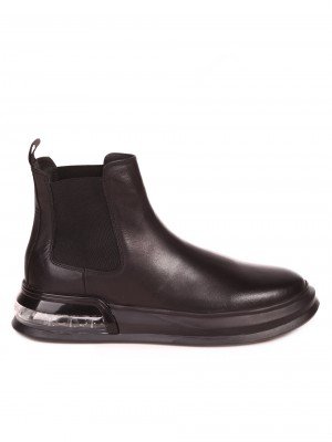 Ежедневни мъжки боти от естествена кожа 16156 black
