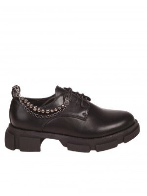 Дамски мокасини в черно 3C-23537 black