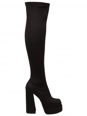 Дамски ботуши на ток в черно 1M-23520 black