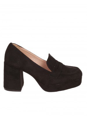 Дамски обувки на ток в черно 3M-23521 black mf