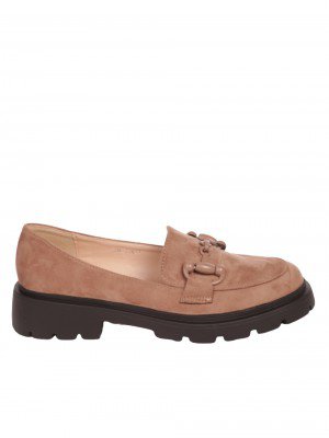 Дамски мокасини в кафяво 3M-23631 khaki