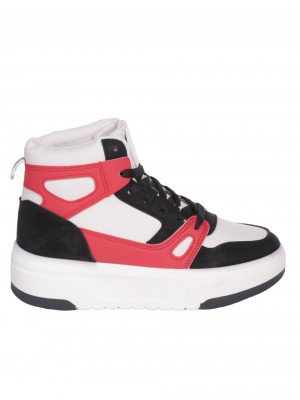 Ежедневни комфортни кецове в черно и червено 2U-23564 black/red