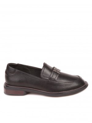 Мокасини от естествена кожа в черно 3AF-23541 black