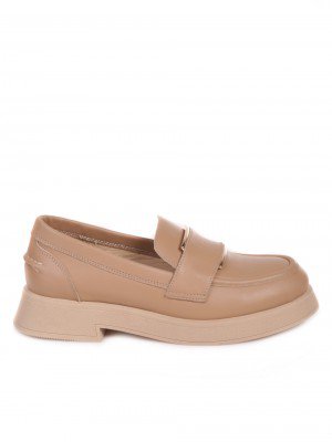 Дамски обувки от естествена кожа в бежово 3AT-23762 beige