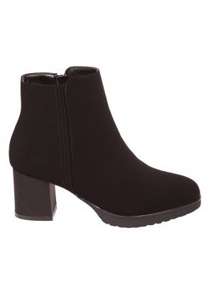 Елегантни дамски боти в черно 2R-23575 black nubuck