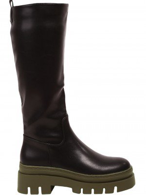 Ежедневни дамски ботуши в черно и зелено 1R-23576 black/green
