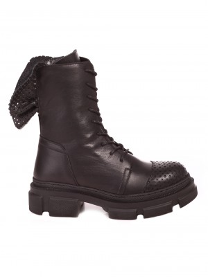 Ежедневни дамски боти от естествена кожа 2AB-23776 black