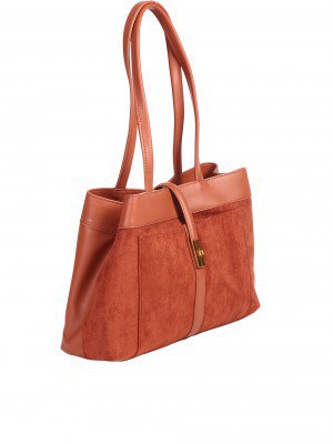 Елегантна дамска чанта в кафяво 9Q-23673 brown