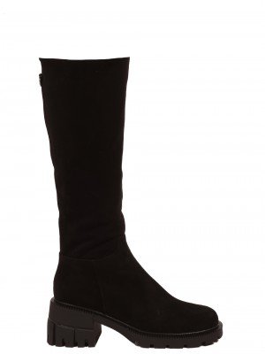 Ежедневни дамски ботуши от естествен велур 3174-34BM-4 black