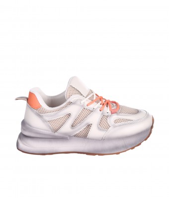 Eжедневни дамски обувки е бежов/оранжев цвят 3U-24002 beige/orange