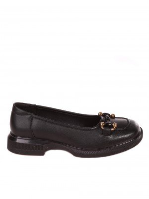 Дамски мокасини от естествена кожа в черно 3AF-24097 black