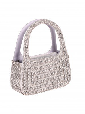Елегантна дамска чанта в сребристо 9AG-24131 silver