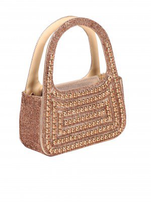Елегантна дамска чанта в златисто 9AG-24131 gold