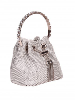 Елегантна дамска чанта в сребристо 9AG-24133 silver