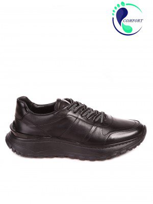 Eжедневни мъжки обувки от естественакожа 152-19202 S-3 all black