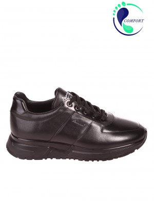 Ежедневни мъжки обувки от естествена кожа  152-19493 S-2 black