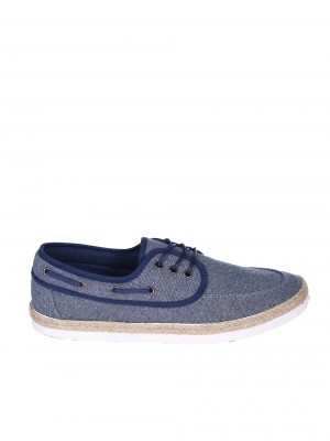 Ежедневни мъжки комфортни обувки в цвят деним 7U-24158 lt.jeans