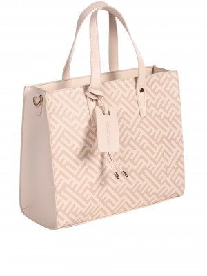 Елегантна дамска чанта в бежово 9V-24305 beige