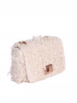 Ежедневна дамска чанта в бяло 9AG-24251 ivory/off white
