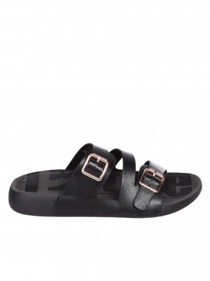 Ежедневни дамски чехли в черно 5H-24250 black
