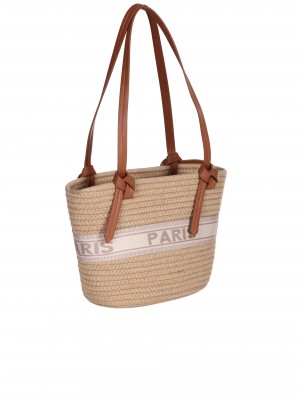 Ежедневна дамска чанта в бежово/златист цвят 9V-24258 beige/gold