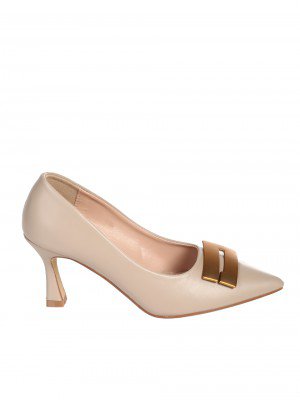 Елегантни дамски обувки в бежово 3M-24660 beige