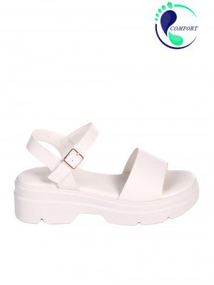 Ежедневни дамски сандали в бежово 4H-25164 off white