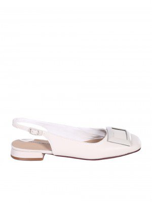 Ежедневни дамски обувки от естествена кожа в бежово 3AF-25063 off white