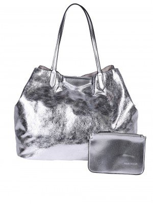 Ежедневна дамска чанта в сребристо 9Q-25296 silver