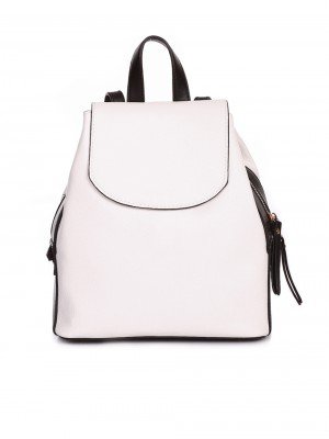 Ежедневна дамска раница в бял/черен цвят 9Q-25297 white/black (21147)