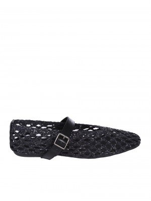 Ежедневни дамски обувки, с перфорации, в черно  3C-25262 black