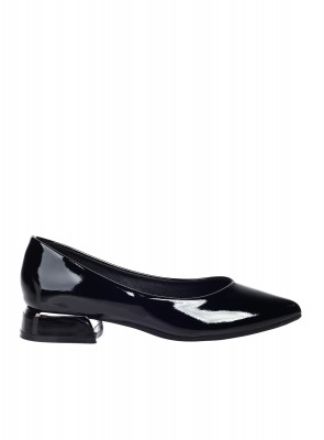 Ежедневни дамски обувки в черно  3C-25363 black pu