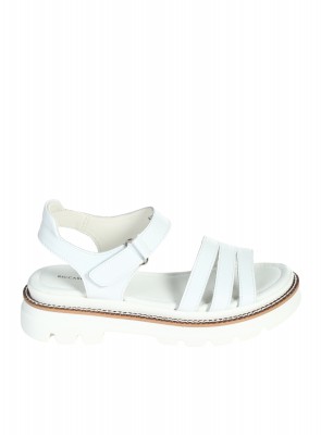 Ежедневни дамски сандали от естествена кожа в бяло 4AF-25085 white