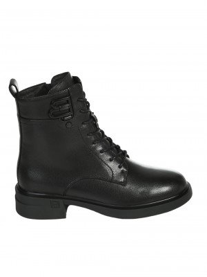 Ежедневни дамски боти от естествена кожа в черно 2I-25881 black