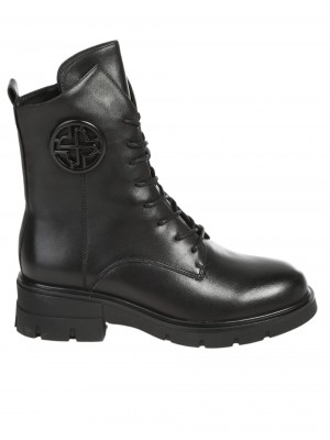 Ежедневни дамски боти от естествена кожа в черно 2I-25884 black (24615)