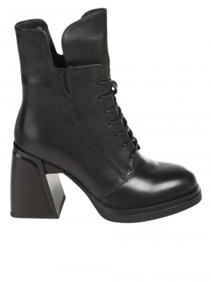 Елегантни дамски боти от естествена кожа в черно 2I-25885 black (24616)