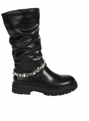 Детски ботуши в черно 19R-25548 black