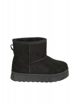 Детски боти от текстил в черно 18U-25593 black