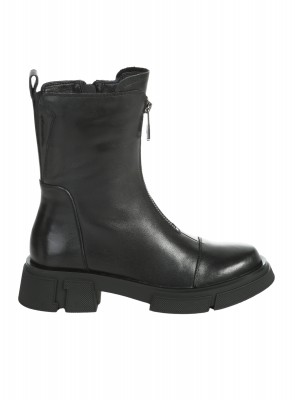 Ежедневни дамски боти от естествена кожа в черно 2I-25909 black