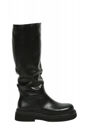 Ежедневни дамски ботуши от еко кожа в черно 0513-RZ2955 black