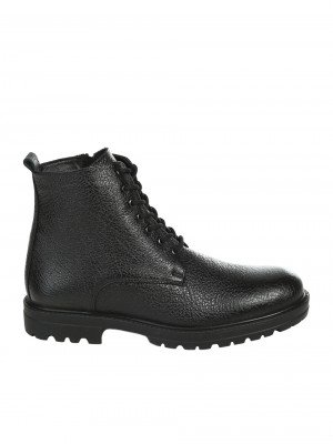 Ежедневни мъжки боти от естествена кожа в черно 6AT-25710 black