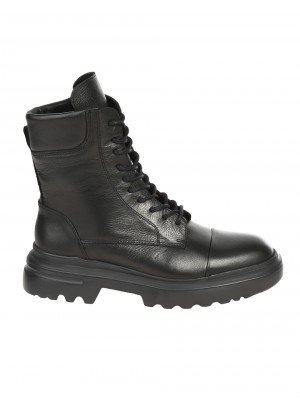 Ежедневни мъжки боти от естествена кожа в черно 6AT-25711 black (24803)
