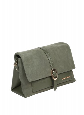 Ежедневна дамска чанта в зелен цвят . 9Q-25669 olive