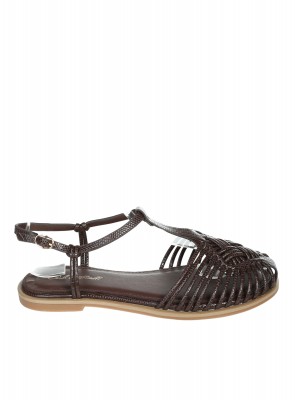 Ежедневни равни дамски сандали 3M-26055 brown